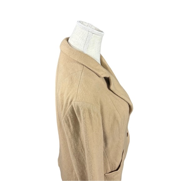 Kirkland Hall Union Made USA Women Camel Color 2 Button 100% Wool Blazer Sz 12 - Picture 7 of 14